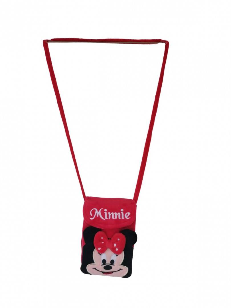 Gentuta de umar postas, Mickey Mouse din plus, negru/rosu, 16 cm