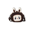 Gentuta pentru copii, tip Labubu, MASHASHOP, maro, 25 cm