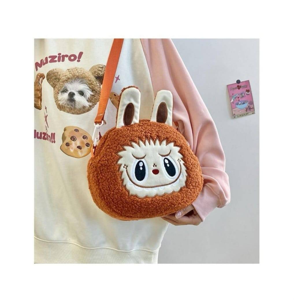 Gentuta pentru copii, tip Labubu, MASHASHOP, multicolor, 25 cm – imagine 4 | Masha Shop