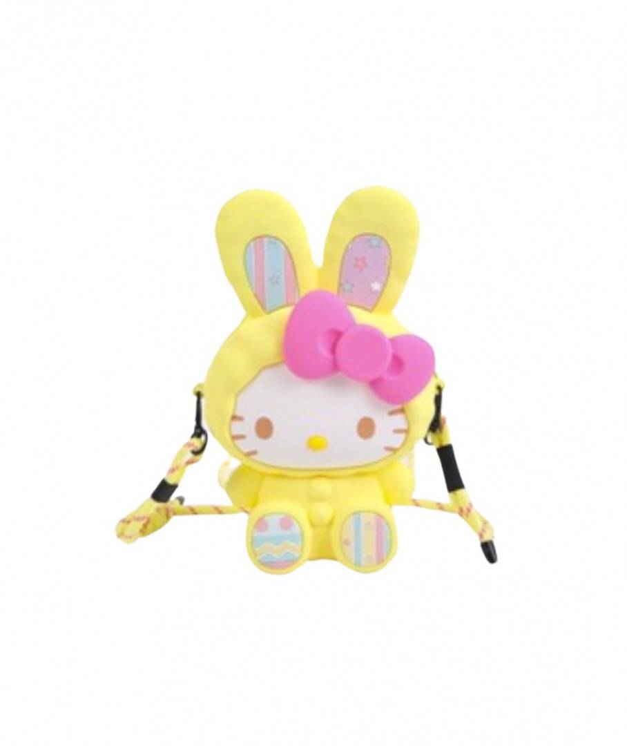 Gentuta Sanrio Kuromi, Hello Kitty, Pop it Now pentru copii, silicon, galben, 25 cm