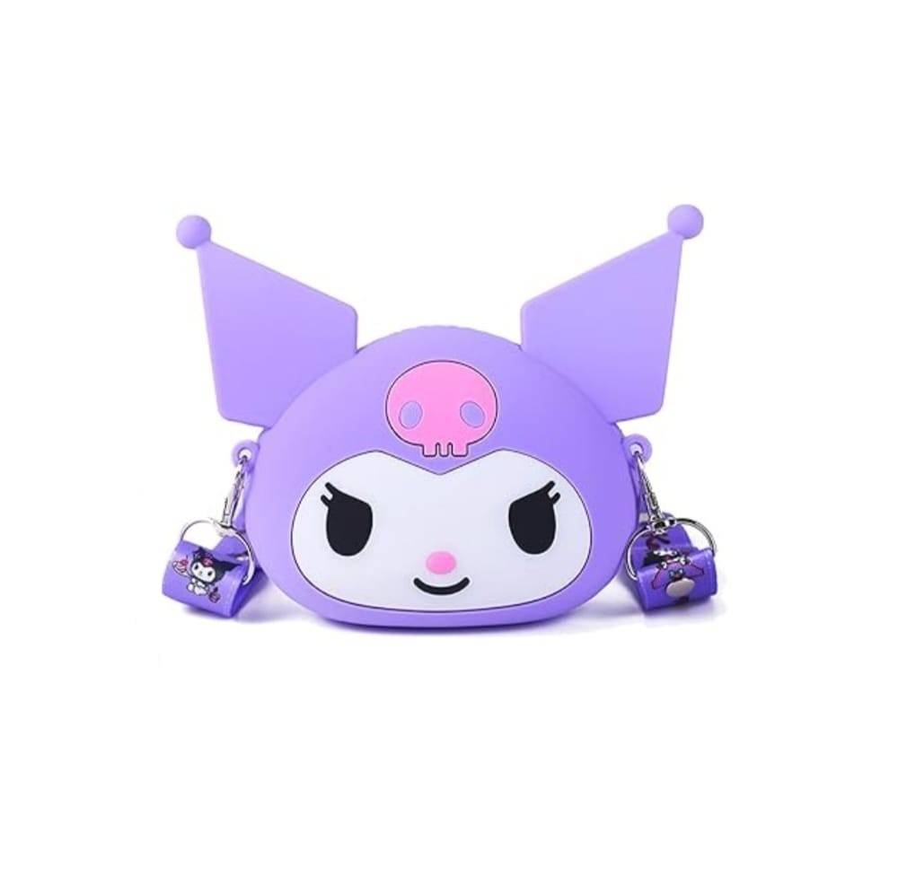 Gentuta Sanrio Kuromi, Hello Kitty, Pop it Now pentru copii, silicon, mov, 17 cm