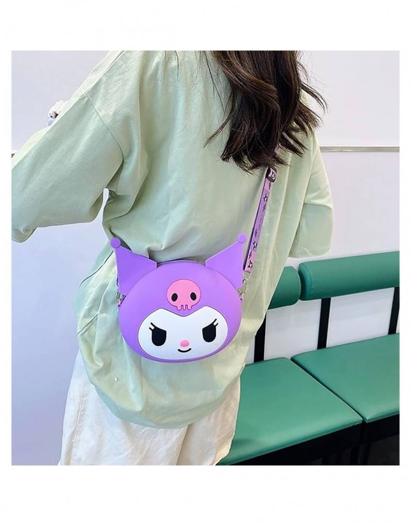 Gentuta Sanrio Kuromi, Hello Kitty, Pop it Now pentru copii, silicon, mov, 17 cm