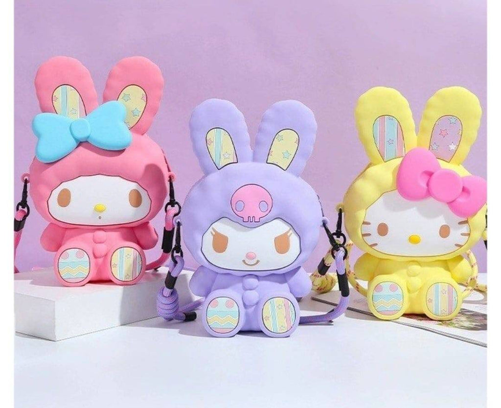 Gentuta Sanrio Kuromi, Hello Kitty, Pop it Now pentru copii, silicon, mov, 25 cm