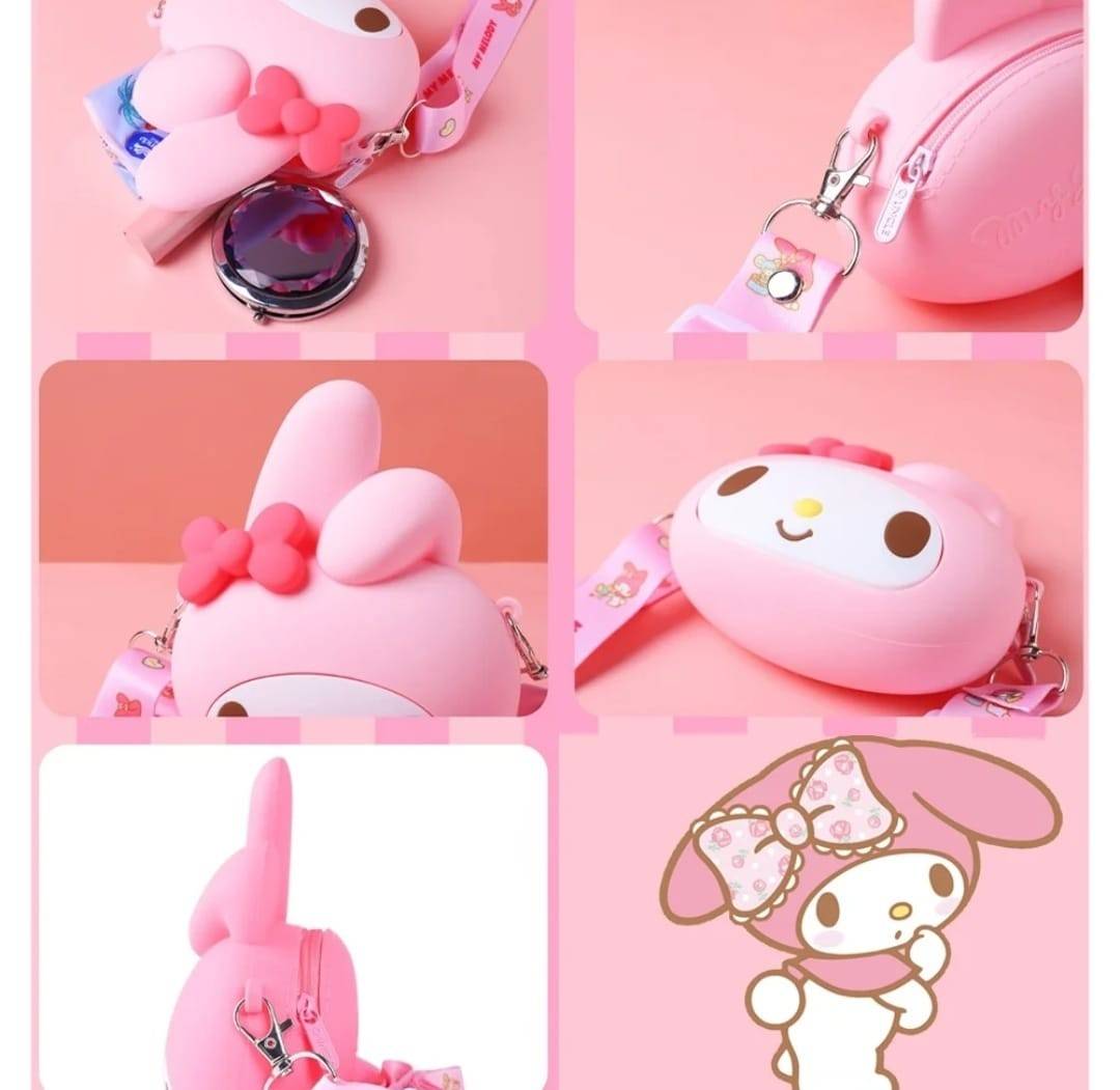 Gentuta Sanrio Kuromi, Hello Kitty, Pop it Now pentru copii, silicon, roz, 15 cm