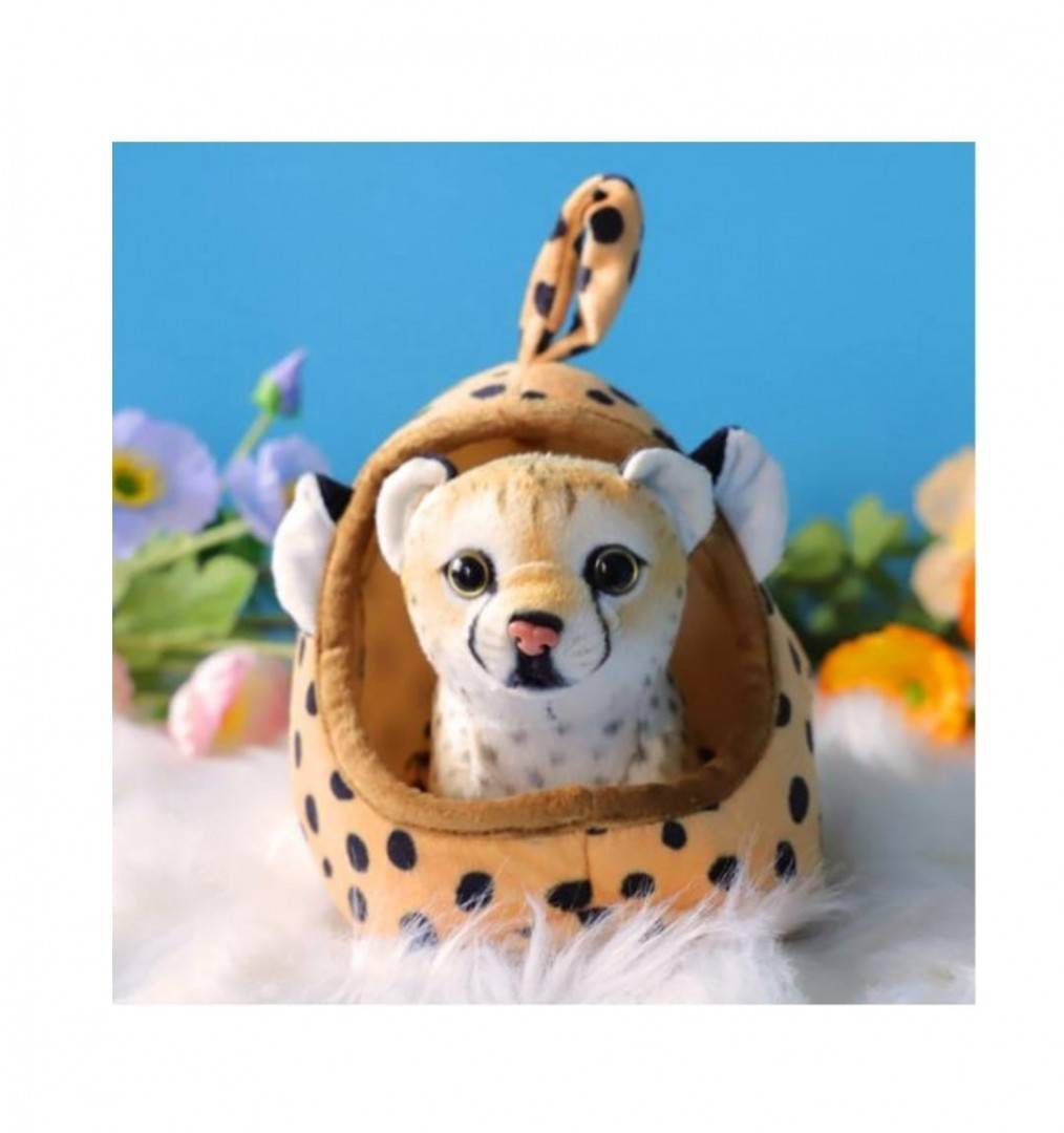Ghepard de plus, cu cosulet, galben inchis, 18 cm