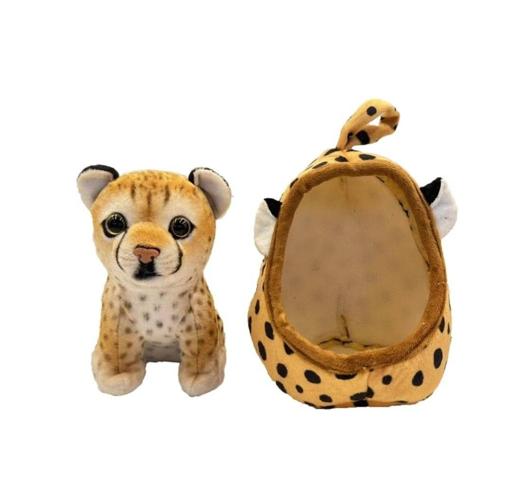 Ghepard de plus, cu cosulet, galben inchis, 18 cm