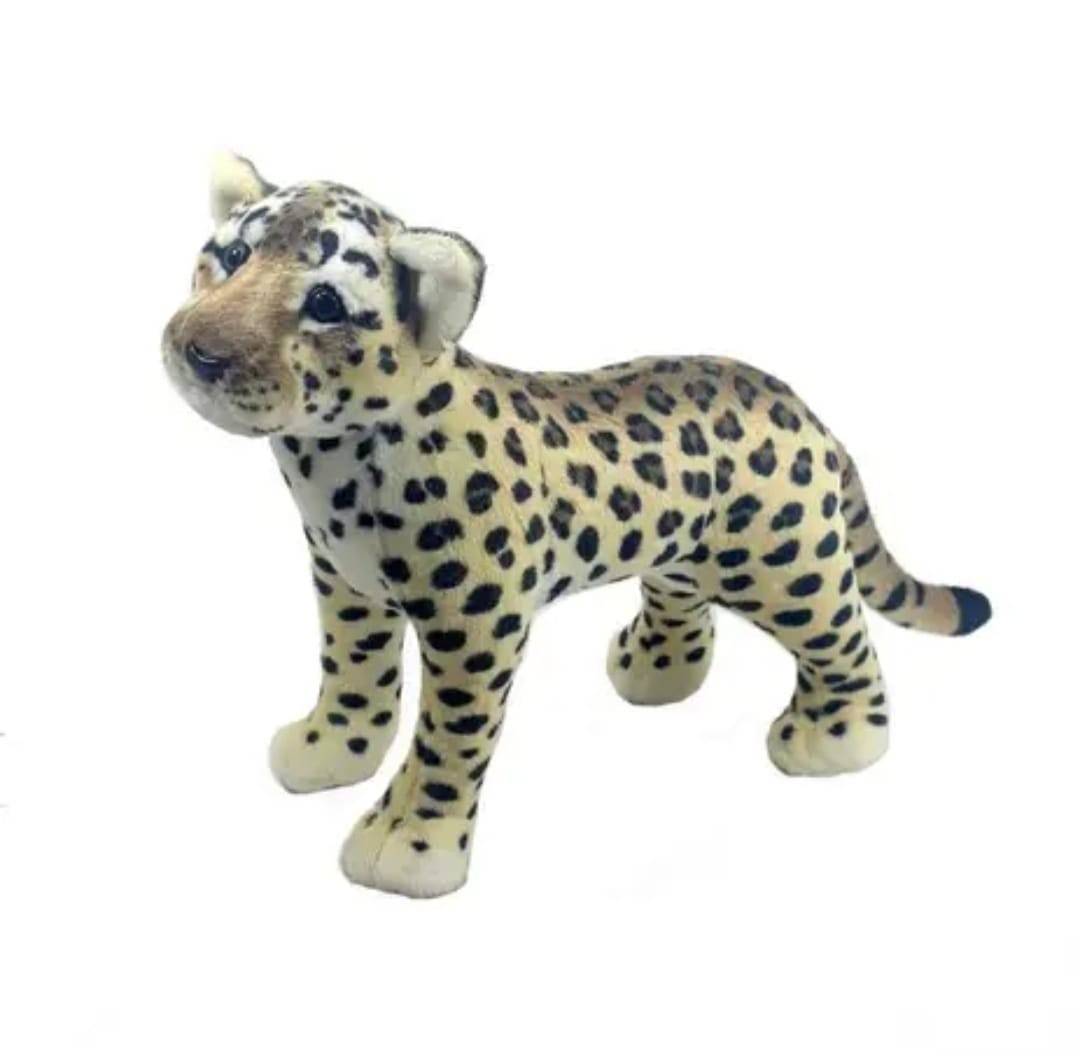 Ghepard de plus, ochii cristal, realist, sunete, multicolor, 20 cm