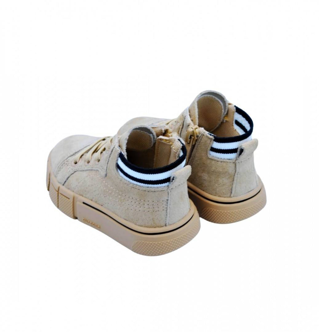 Ghete Copii cu fermoar, Apawwa NQ172, beige, marimea 21 - 25
