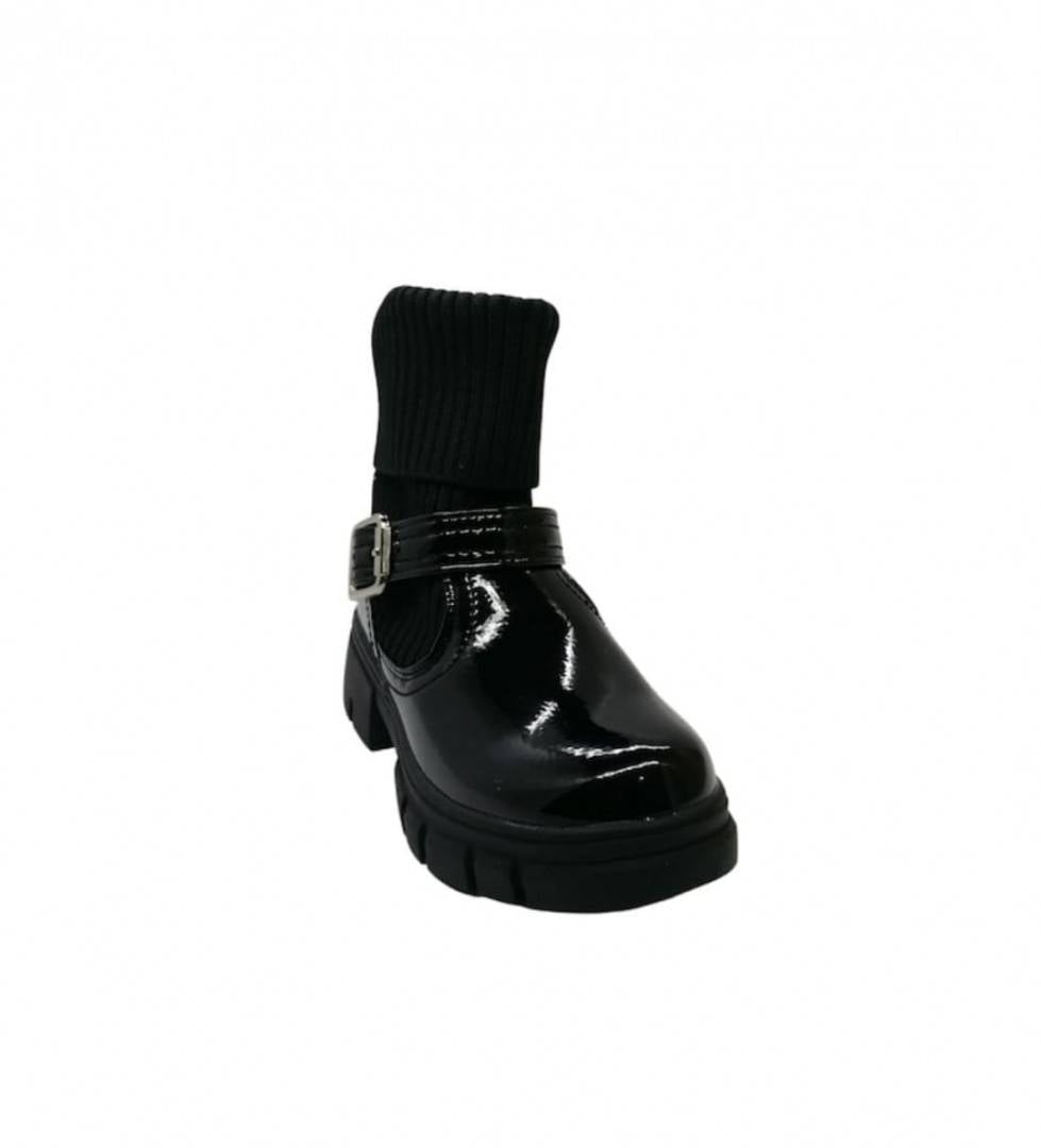 Ghete de lac pentru fetite, Apawwa GQ455, black, marimea 26 - 37