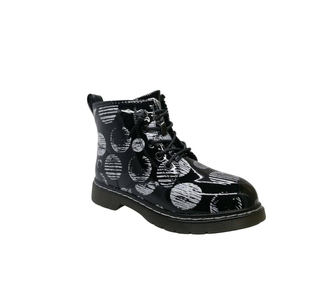 Ghete de lac pentru fetite, Apawwa ND717, black, marimea 32 - 37