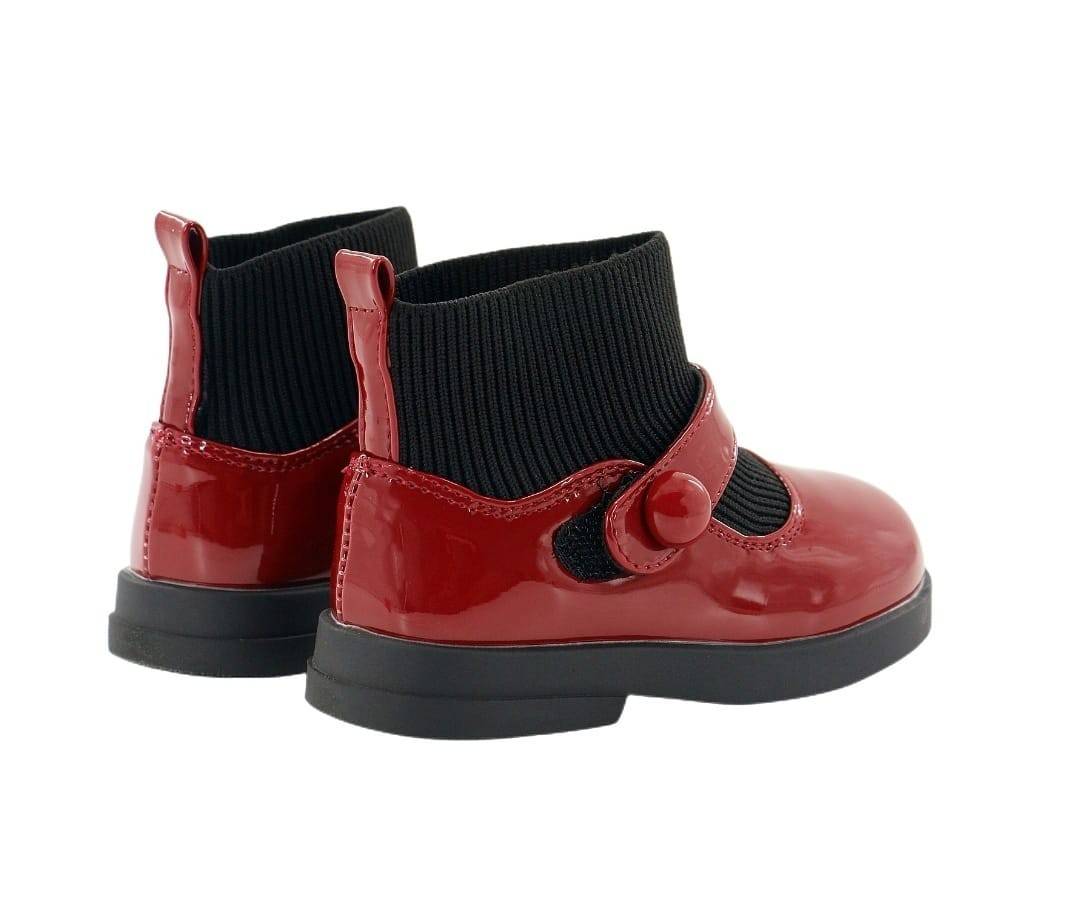 Ghete elegante de lac pentru fetite, Apawwa SQ623, grena, marimea 22- 27