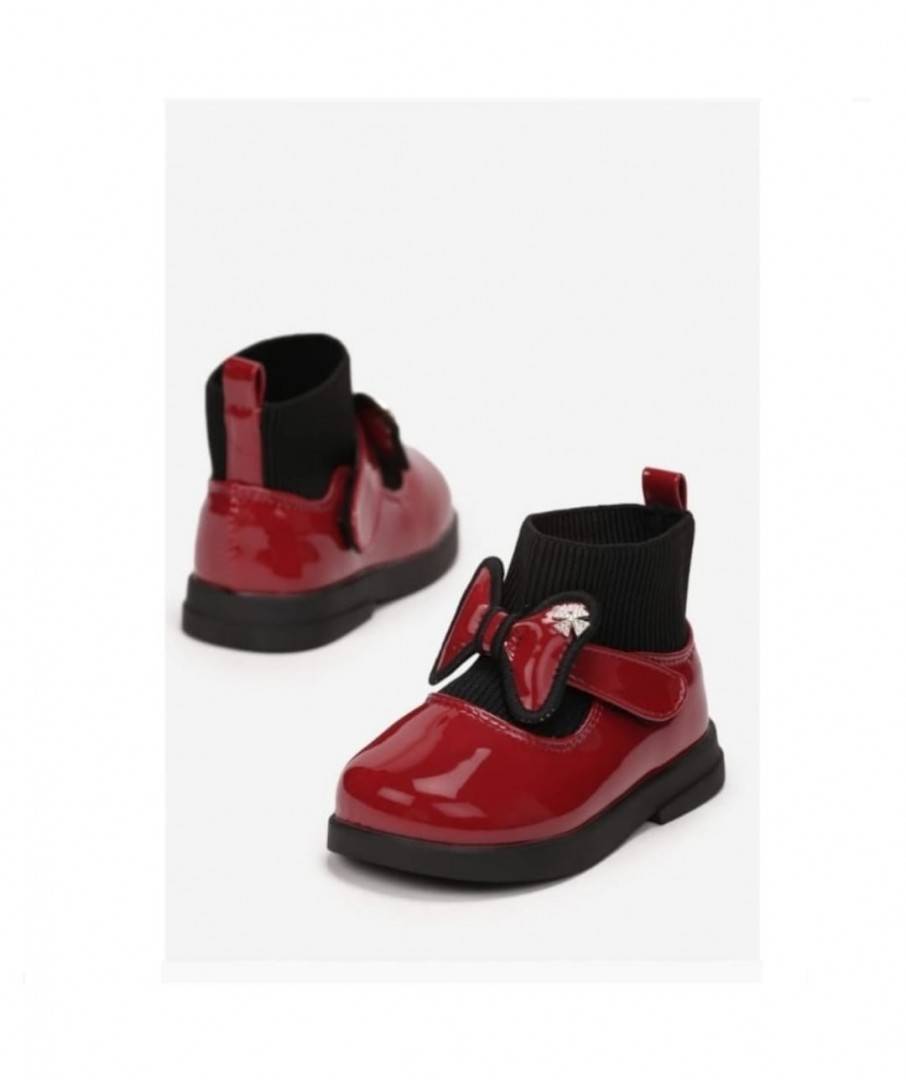 Ghete elegante de lac pentru fetite, Apawwa SQ624, grena, marimea 17 - 22