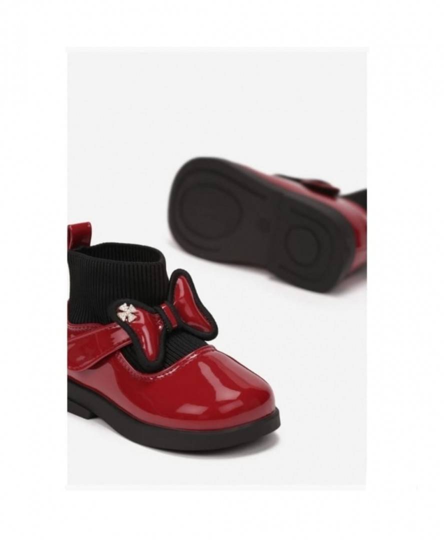 Ghete elegante de lac pentru fetite, Apawwa SQ624, grena, marimea 17 - 22