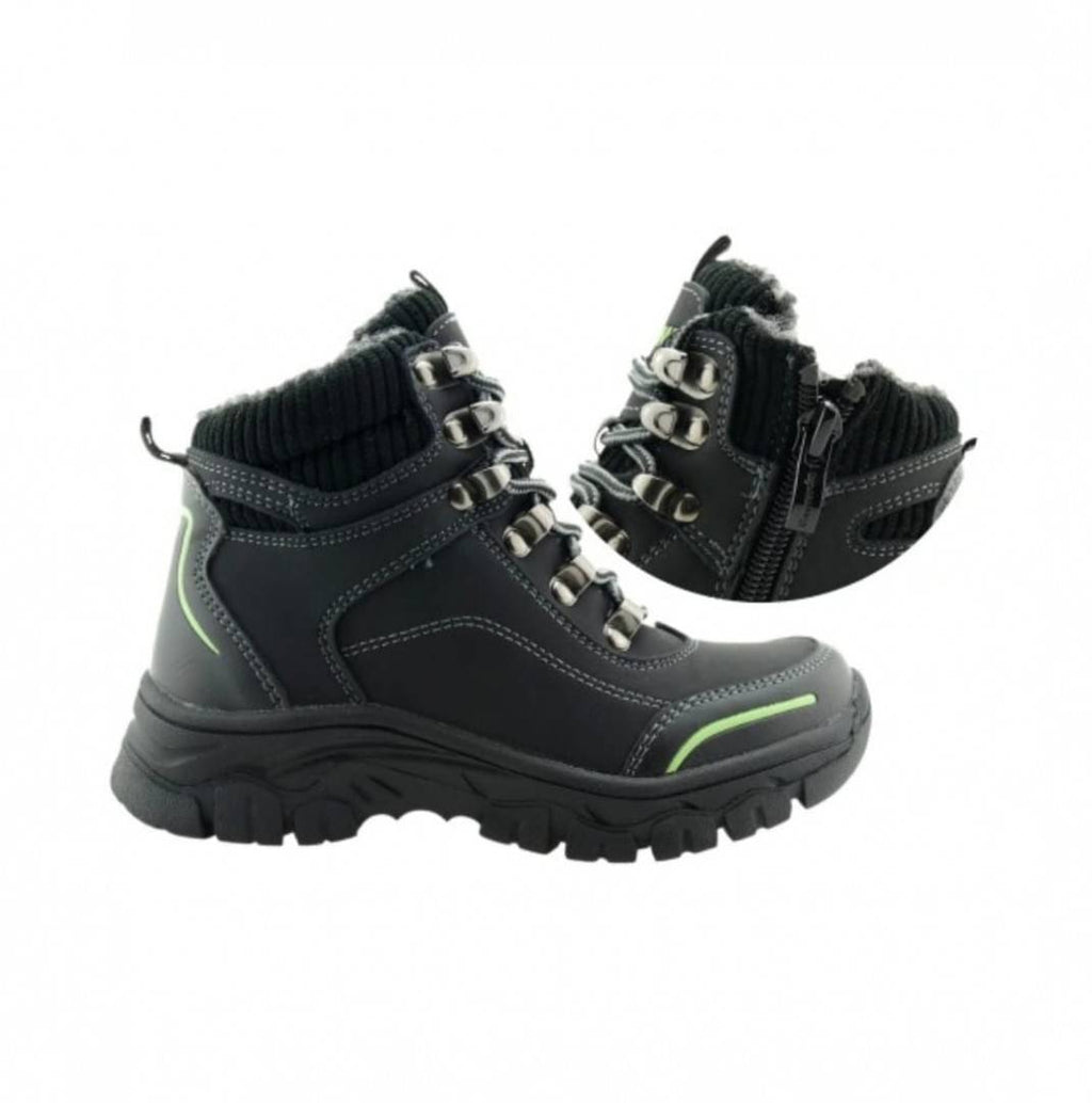 Ghete imblanite pentru baieti, Apawwa GD502, black, 26 EU - 31 EU