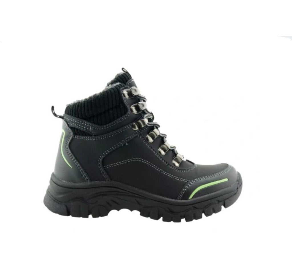 Ghete imblanite pentru baieti, Apawwa GD502, black, 32 EU - 37 EU