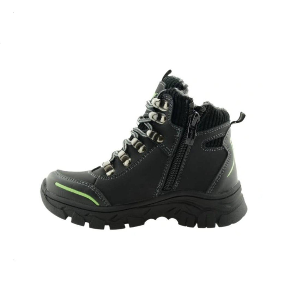 Ghete imblanite pentru baieti, Apawwa GD502, black, 32 EU - 37 EU