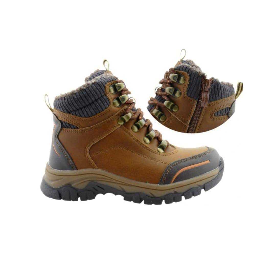 Ghete imblanite pentru baieti, Apawwa GD502, brown, 26 EU - 37 EU