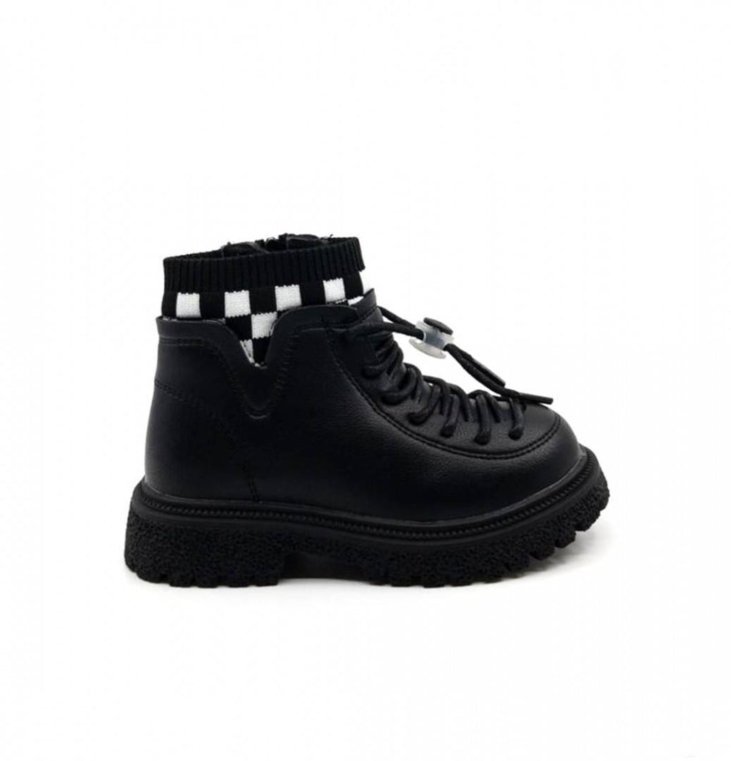 Ghete imblanite pentru fete, Apawwa ND716, black, 32 EU - 37 EU