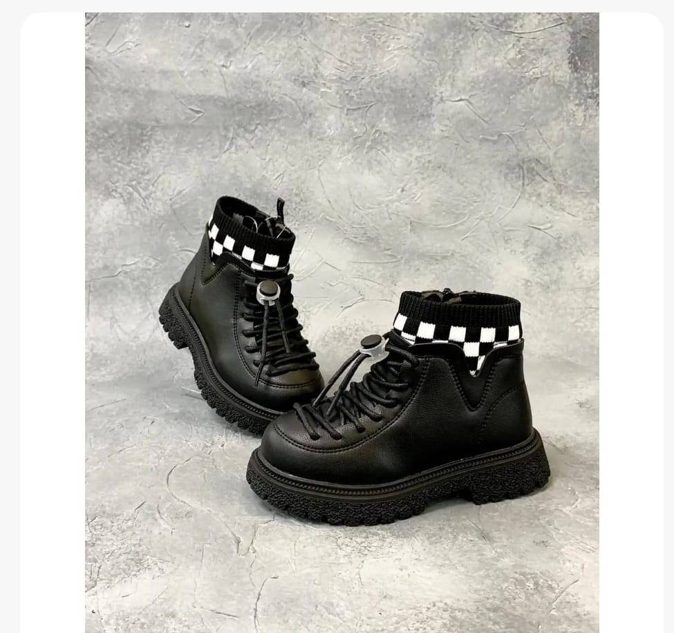 Ghete imblanite pentru fete, Apawwa ND716, black, 32 EU - 37 EU