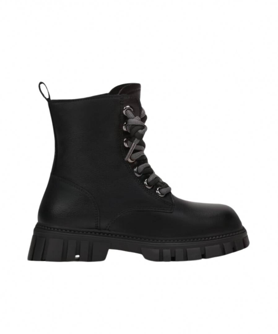 Ghete imblanite pentru fete, Apawwa ND744, negru, 32 EU - 37 EU