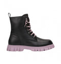 Ghete imblanite pentru fete, Apawwa ND744, negru/mov, 32 EU - 37 EU