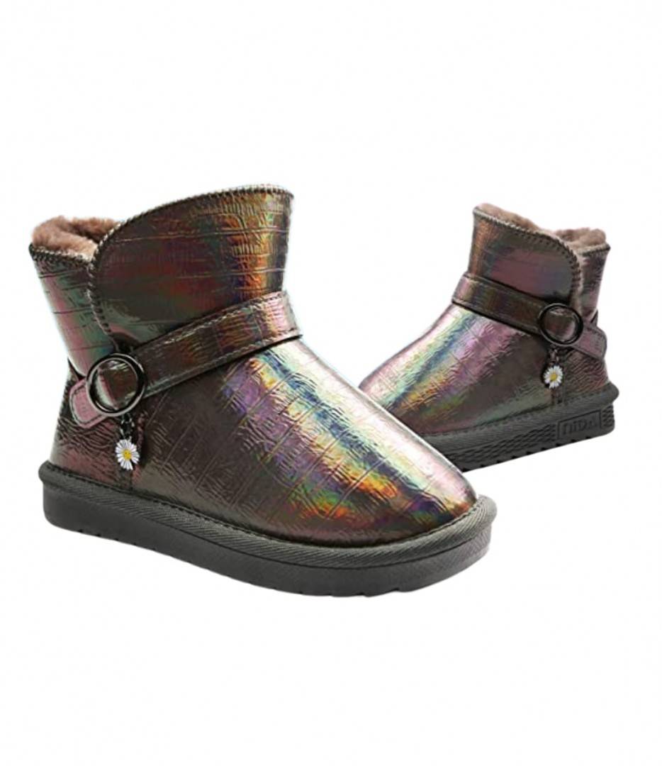 Ghete imblanite pentru fetite, Apawwa ND48, grey, 26 EU - 31 EU