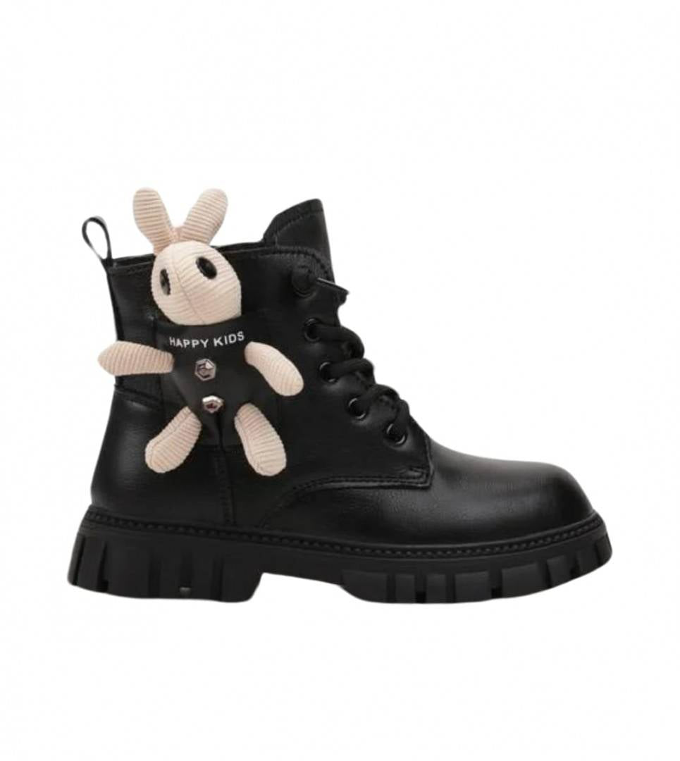 Ghete imblanite pentru fetite, ND740, negru, 26 EU - 31 EU