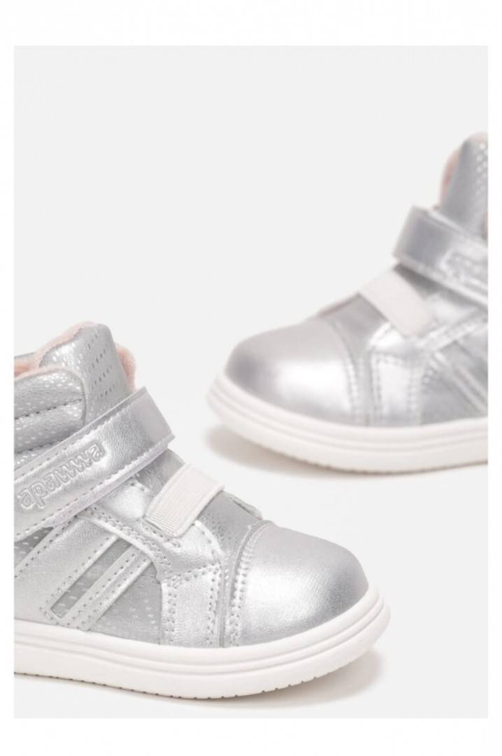 Ghete imblanite pentru fetite, TQ811, silver, 21 EU - 26 EU