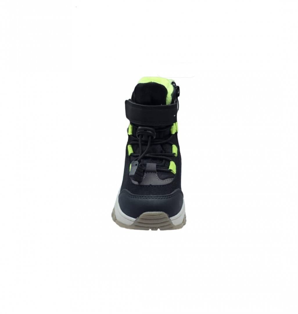 Ghete impermeabile copii, Apawwa 3620R, negru/verde, marimea 23 - 28