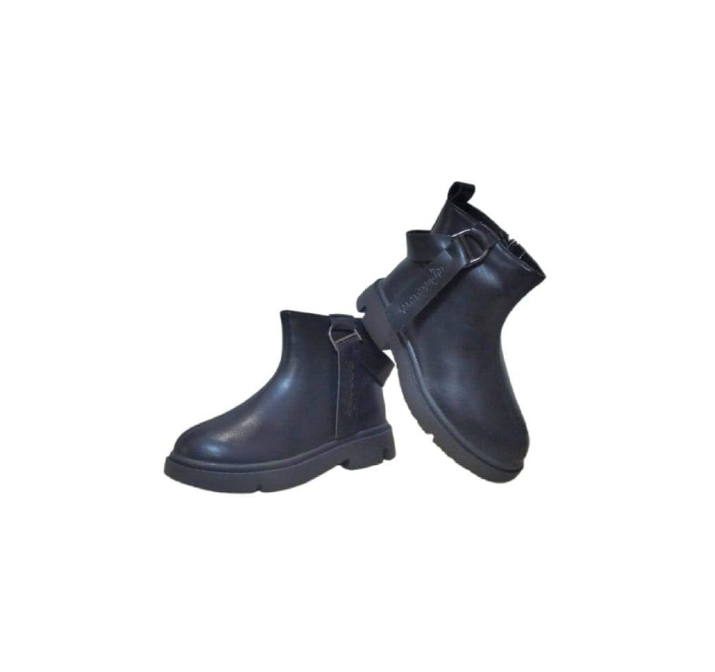Ghete piele pentru fetite, Apawwa 5021R, negru, marimea 25 - marimea 30