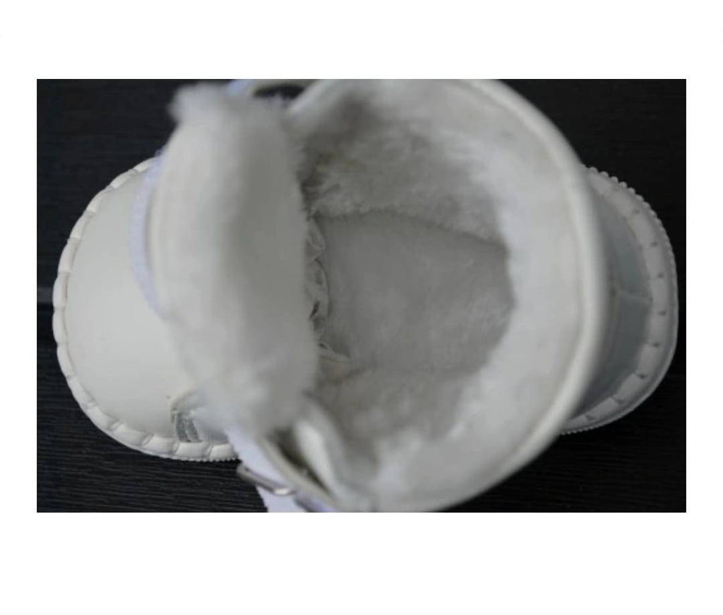 Ghete Primii Pasi Copii, Apawwa FD113, imblanite, alb, 18 EU - 21 EU