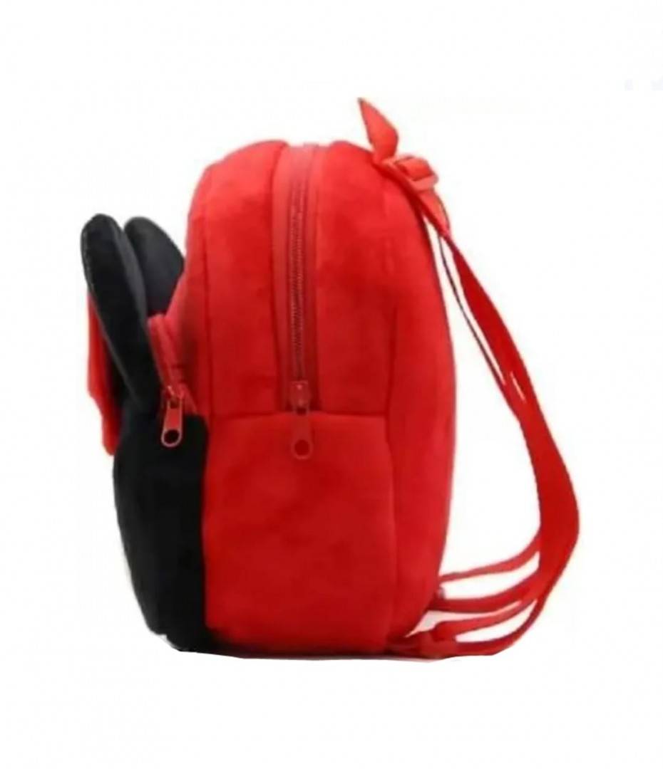 Ghiozdan din plus, Mickey, rosu inchis, 24 cm, 2 ani+