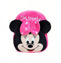 Ghiozdan din plus, Minnie, roz/negru, 24 cm, 2 ani+