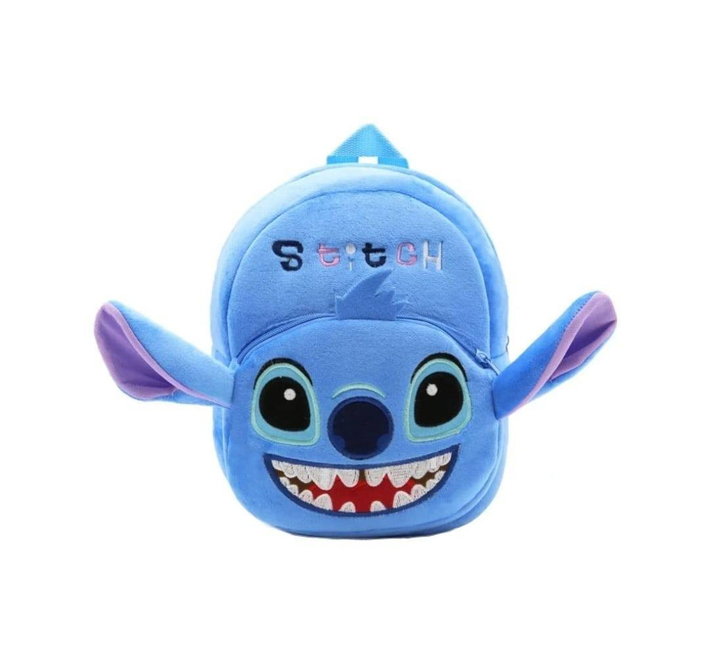 Ghiozdan din plus, Stitch, albastru deschis, 24 cm, 2 ani+