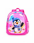 Ghiozdan gradinita, model Pinguin, 3 ani - 5 ani, roz, 30 cm