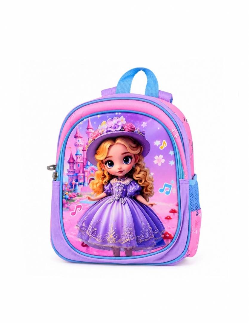 Ghiozdan gradinita, model Printesa, 3 ani - 5 ani, mov, 30 cm