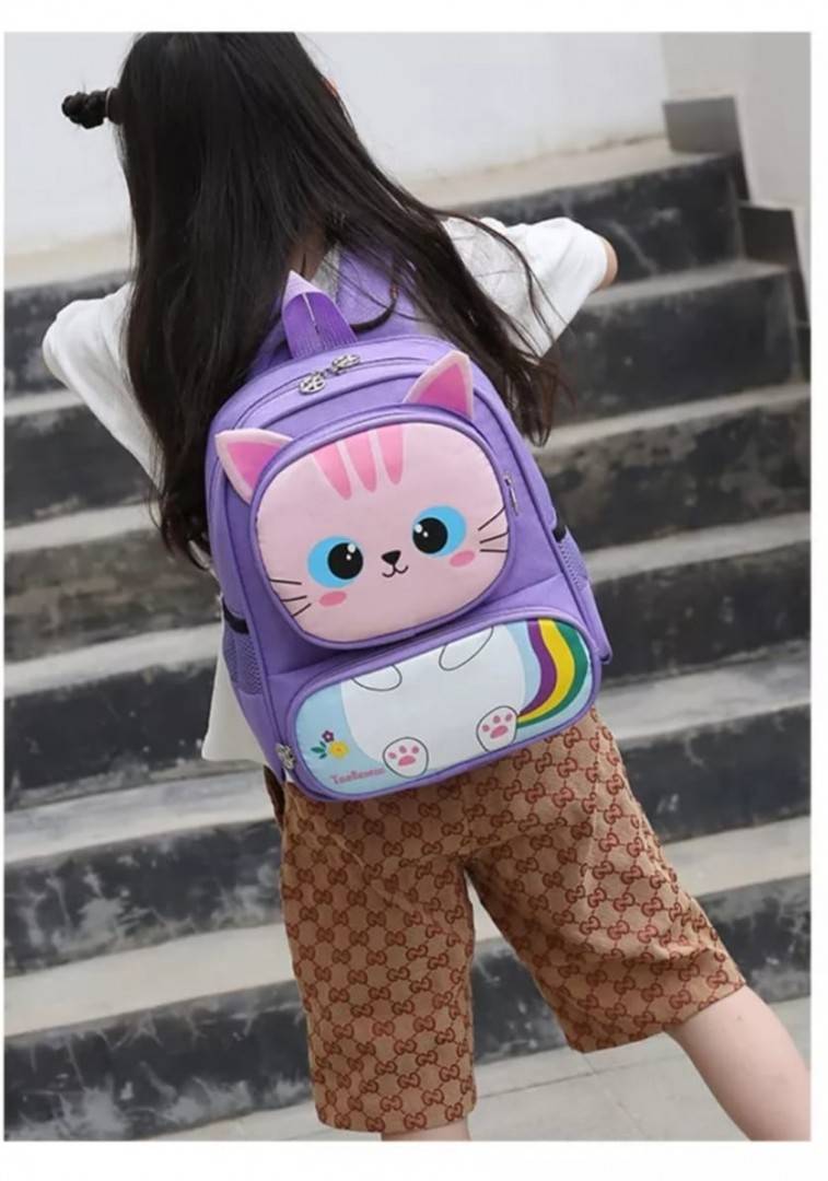 Ghiozdan pentru prescolari Pisica, mov, 32 cm