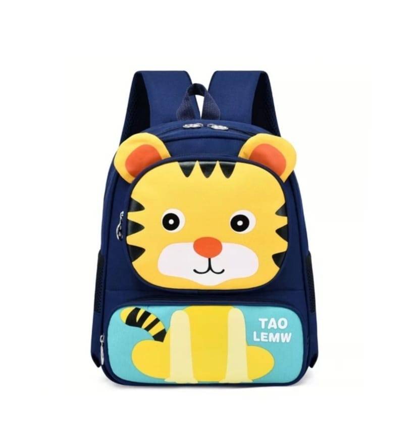 Ghiozdan pentru prescolari Tigru, albastru inchis, 37 cm