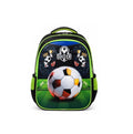 Ghiozdan scolar pentru baieti, model Fotbal, penar asortat, verde, 6 ani - 9 ani, 38 x 28 x 15