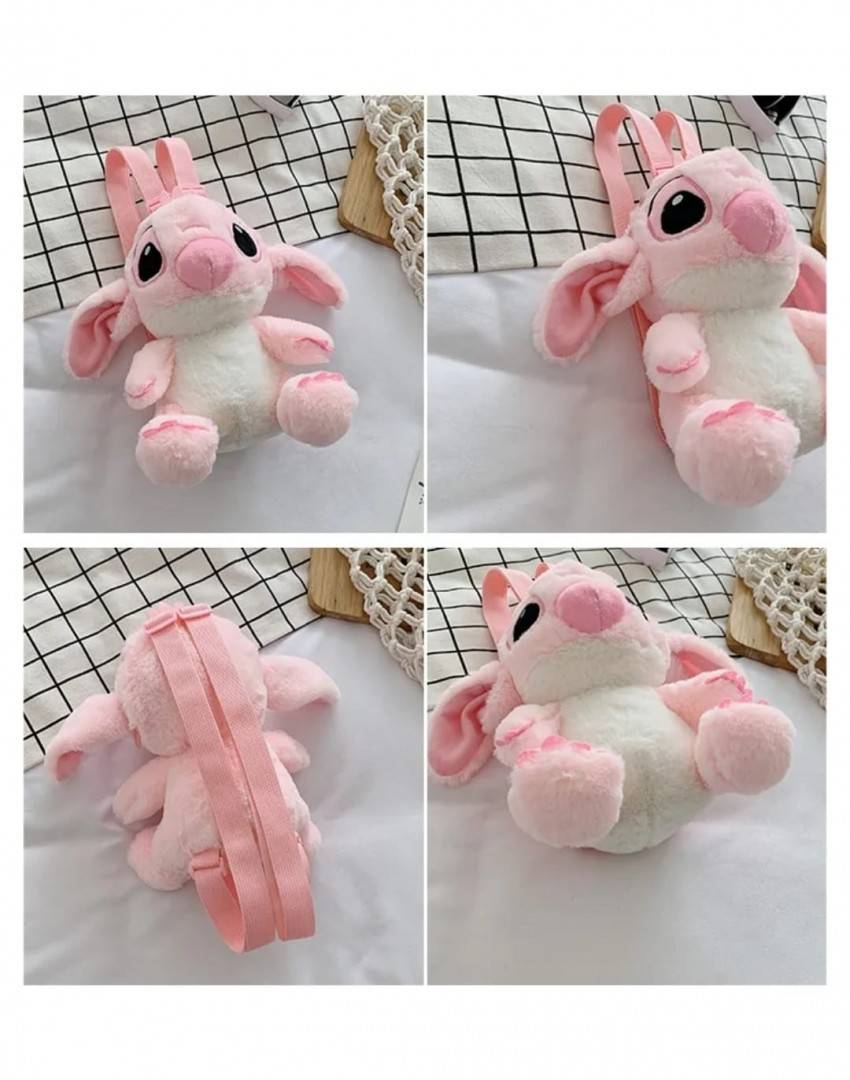 Ghiozdanel de plus, tip Stich Lilo, roz, 30 cm