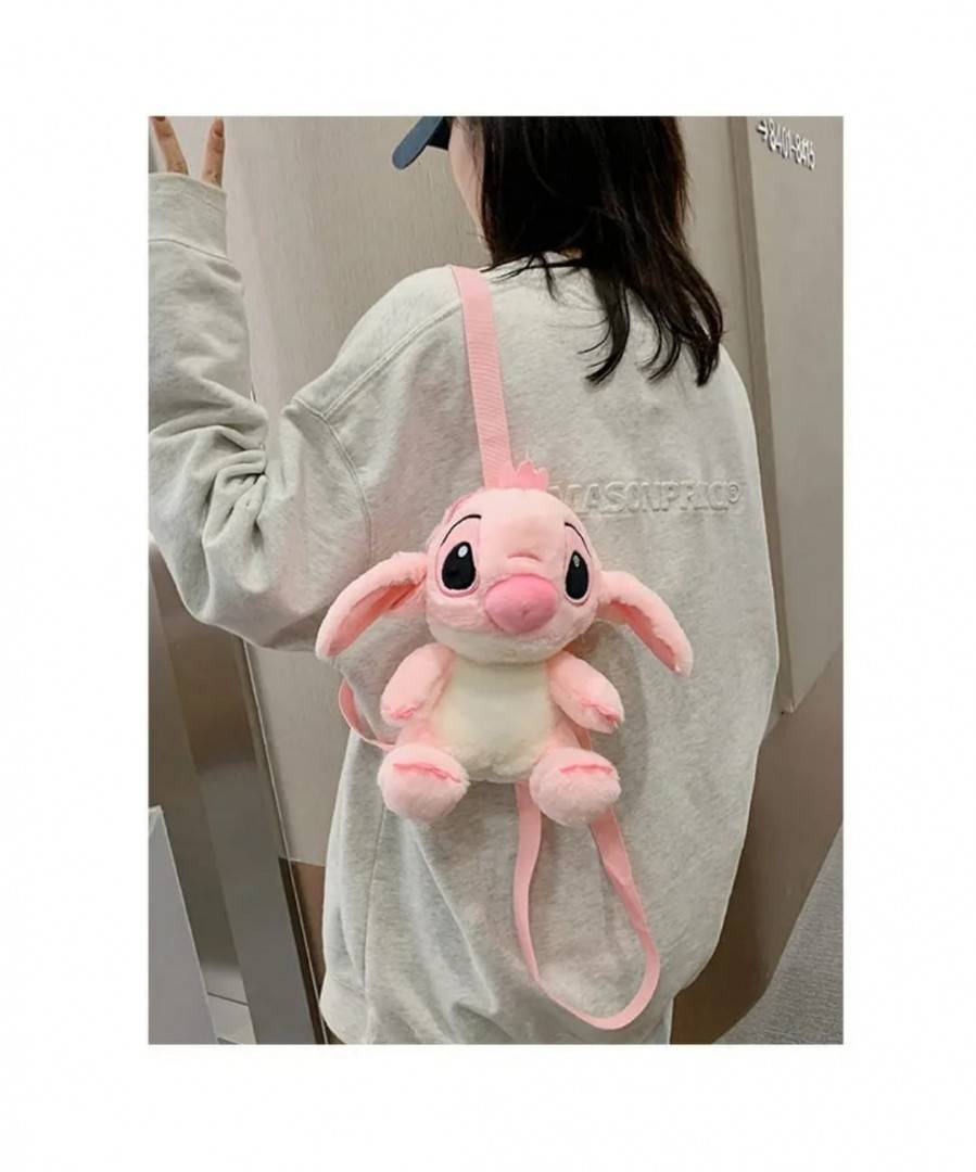Ghiozdanel de plus, tip Stich Lilo, roz, 30 cm