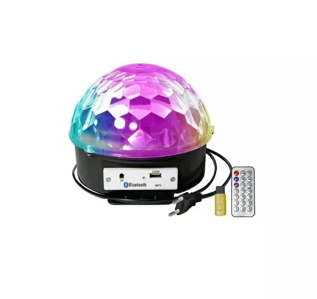 Glob Disco Magic Crystall Ball cu led, difuzor, redare muzica, usb, card, jocuri de lumini multicolore