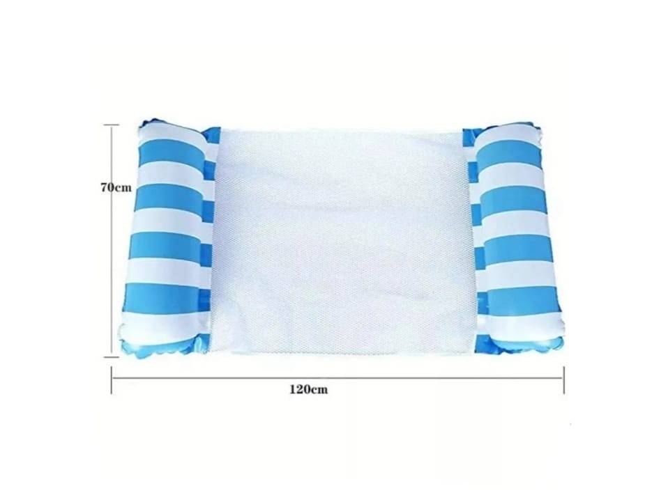 Hamac Gonflabil 4 in 1, pentru piscina, bleu, 120 cm