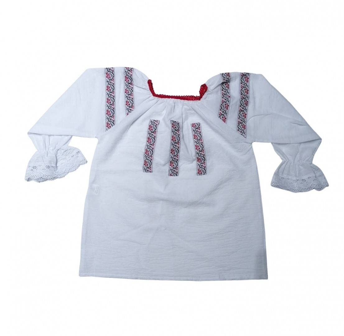 Ie traditionala pentru fetite, panza topita, multicolor, 7 ani -9 ani