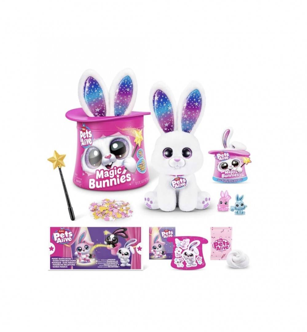 Iepuras interactiv, Magic Bunny, Iepurasul Magic, multicolor, 20 cm