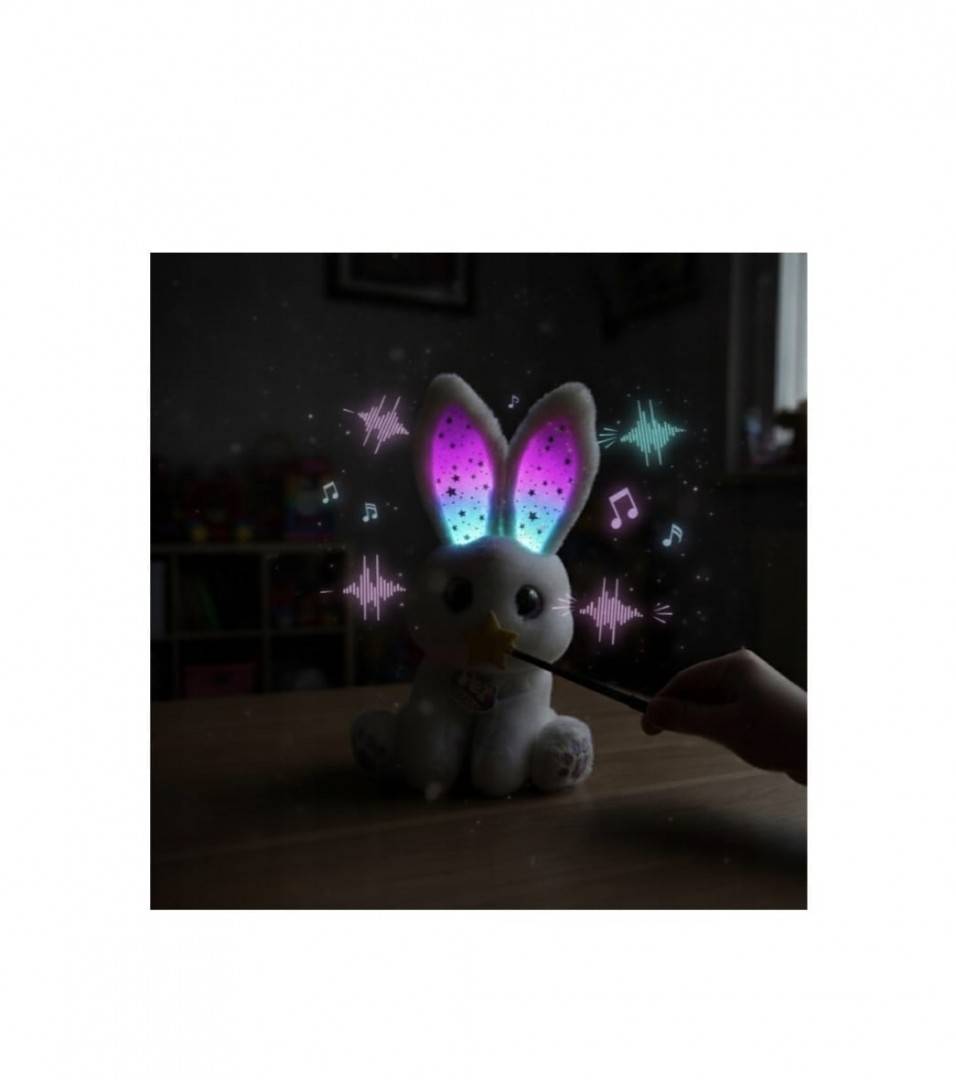 Iepuras interactiv, Magic Bunny, Iepurasul Magic, multicolor, 20 cm