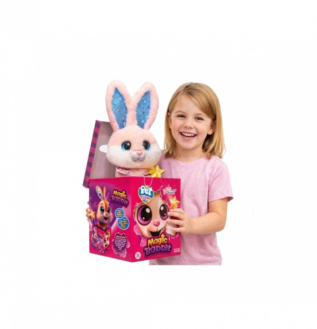 Iepuras interactiv, Magic Bunny, Iepurasul Magic, multicolor, 20 cm