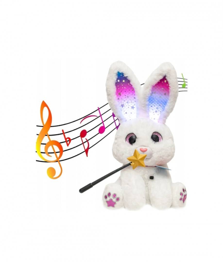 Iepuras interactiv, Magic Bunny, Iepurasul Magic, multicolor, 20 cm