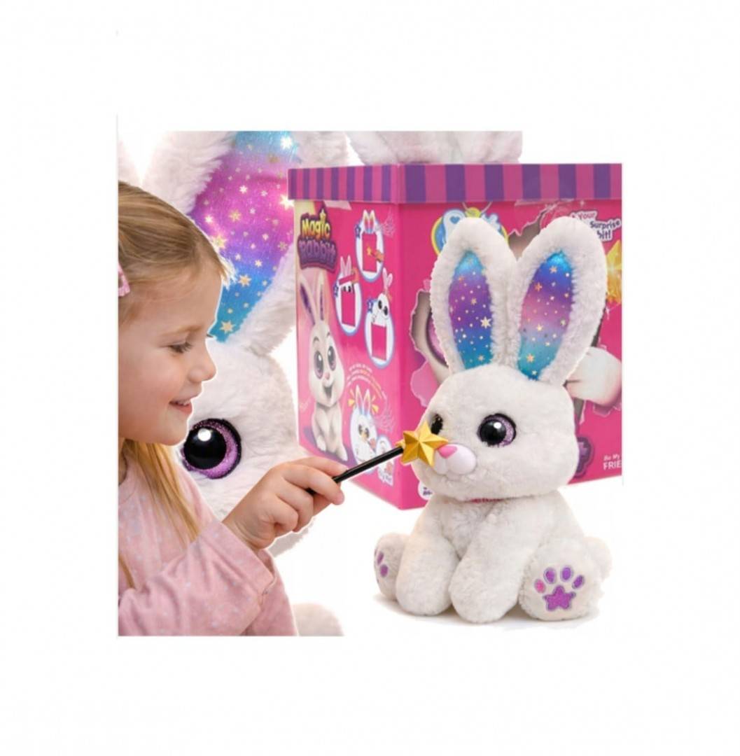 Iepuras interactiv, Magic Bunny, Iepurasul Magic, multicolor, 20 cm