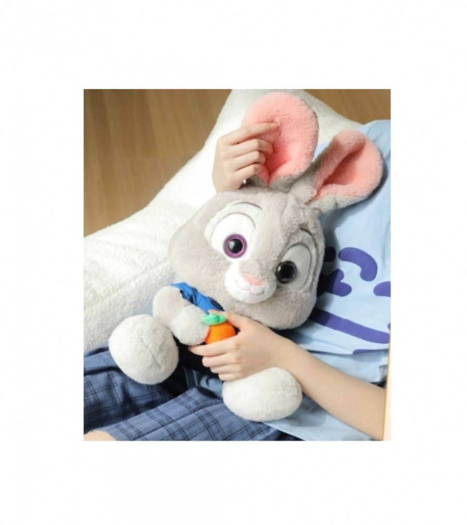 Iepurasul cu morcov de plus, multicolor, 40 cm